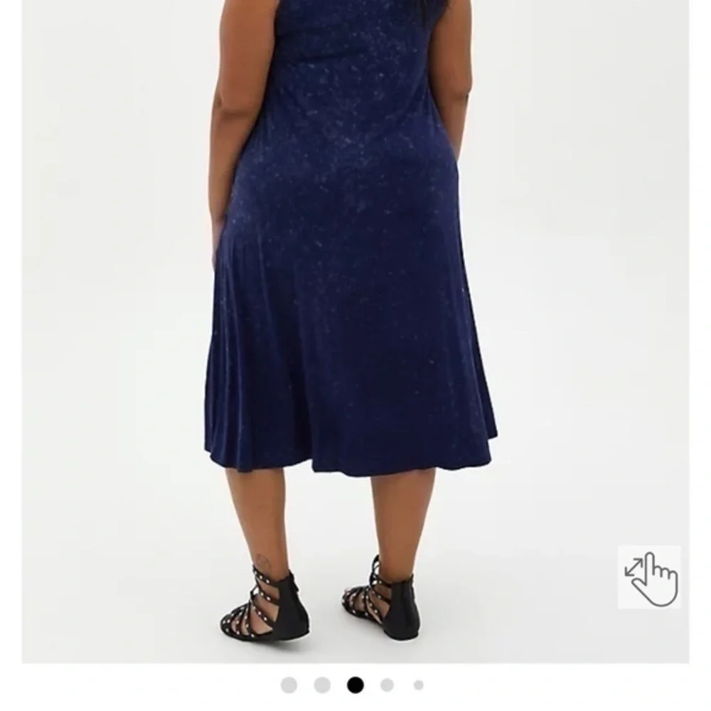 NWT Torrid size 1 blue wash midi dress - Picture 4 of 9